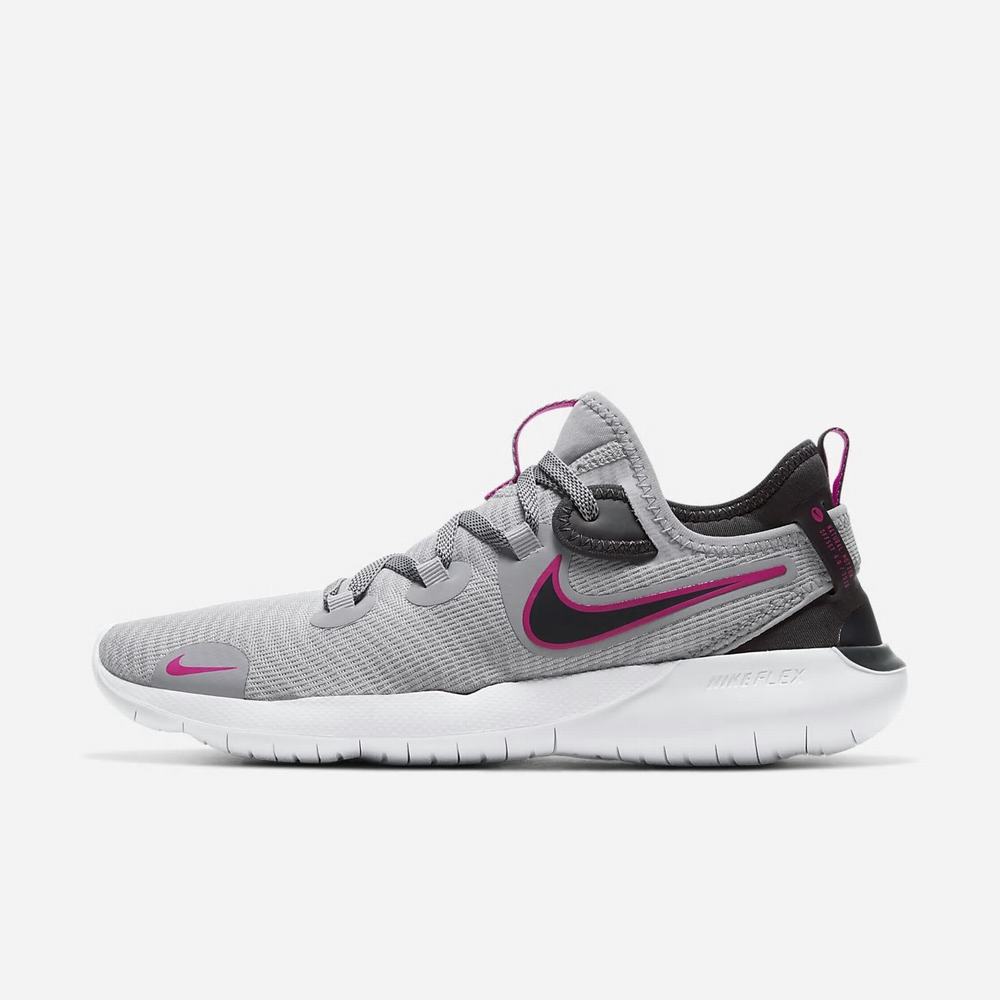 Chaussure De Running Nike Flex 2020 RN Grise 3754-689 Wolf Grey/Pure Platinum/Fire Pink/Dark Smoke Grey Femme | HTB-36543865